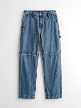 Hollister Ultra High Ruse Dad Jean Carpenter Wide Leg Jeans size 31